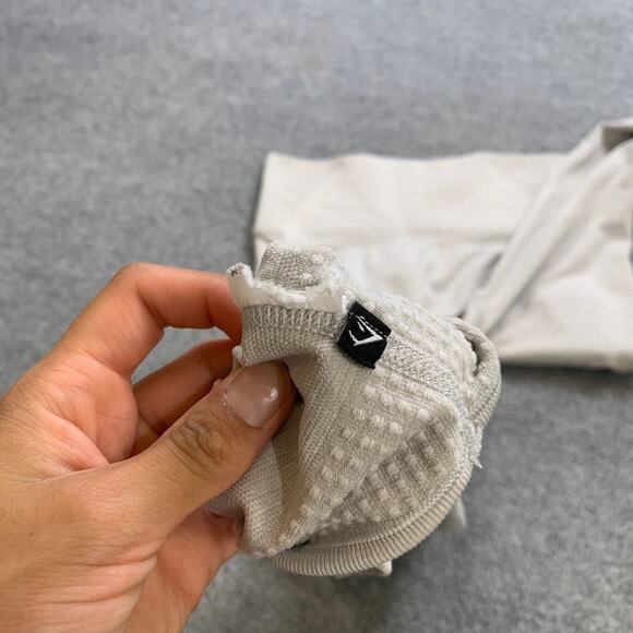 Gymshark Leggings Womens XS Shadow Contrast Rib Seamless Compression Zip Pocket - Picture 6 of 11